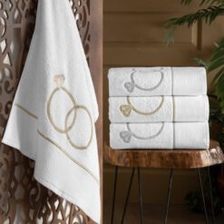 מגבות חתן כלה טבעות