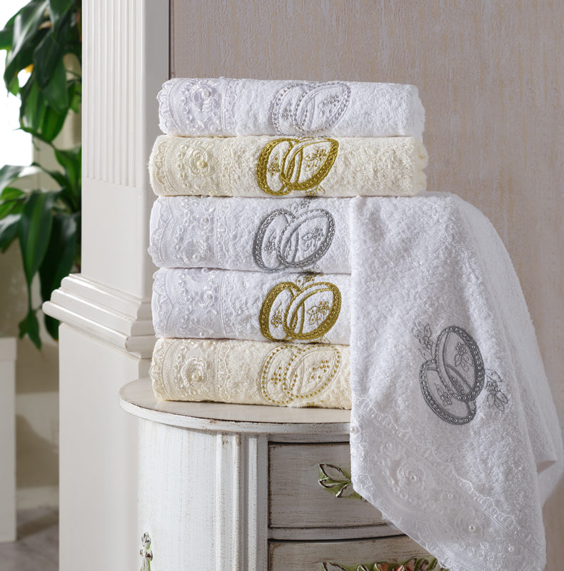 מגבות חתן כלה טבעות