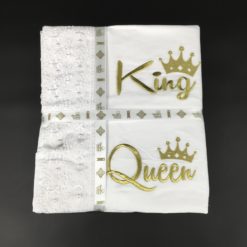 מצעים רקומים קינג וקווין זהב