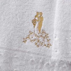 מגבות תחרה חתן כלה