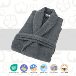 חלוק רחצה עבה אפור