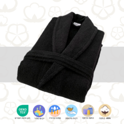 חלוק רחצה עבה שחור