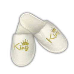 נעלי מגבת רקום קינג