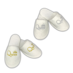 נעלי מגבת רקום קווין