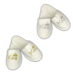 נעלי מגבת רקום קינג