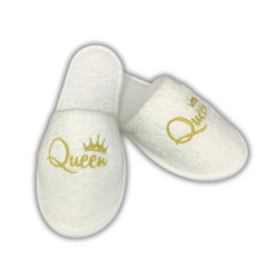 נעלי מגבת רקום קווין